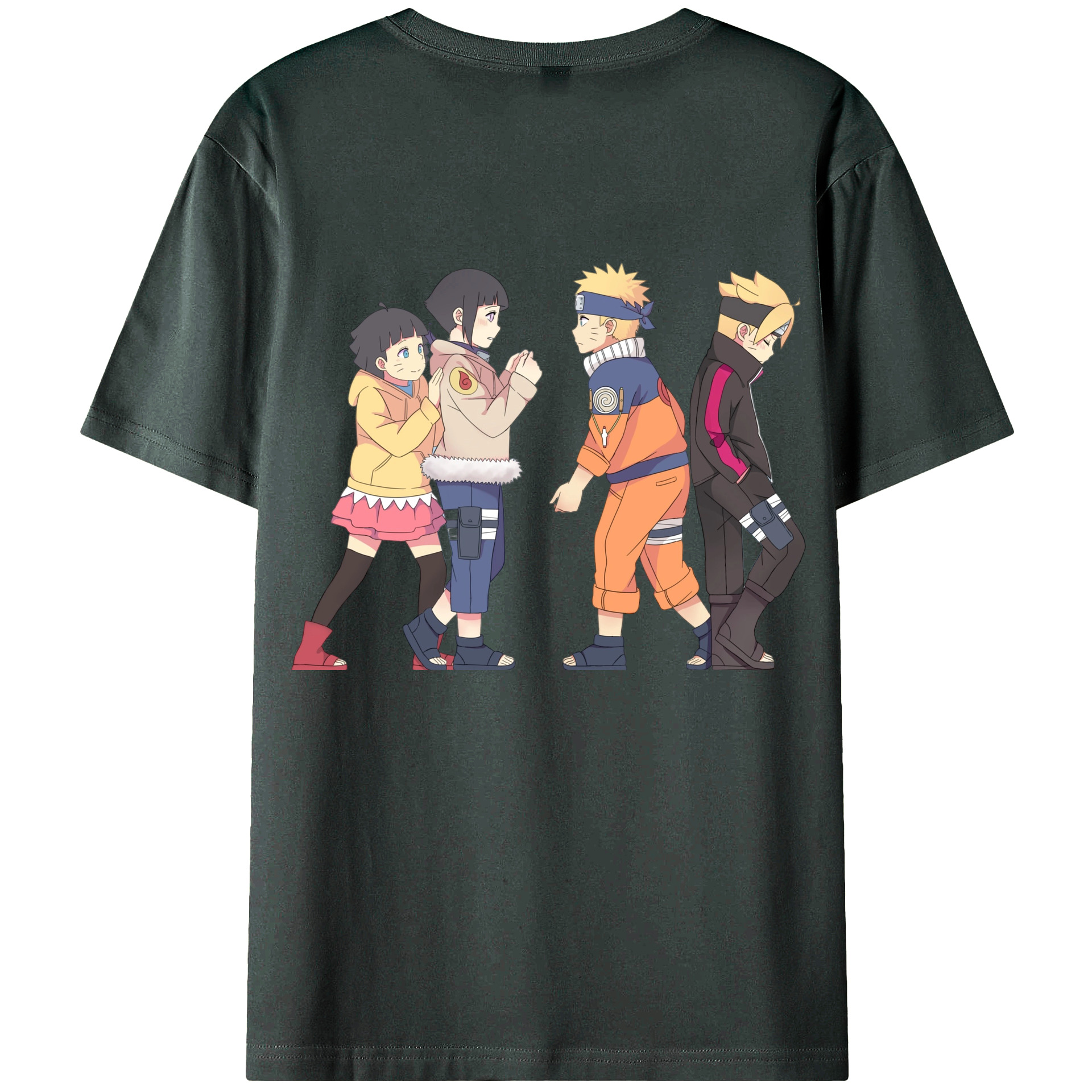 （画像用） NARUTO -ナルト- うずまき ナルト Uzumaki Naruto 綿100％ メンズ半袖Tシャツ（バックプリント） 通気性